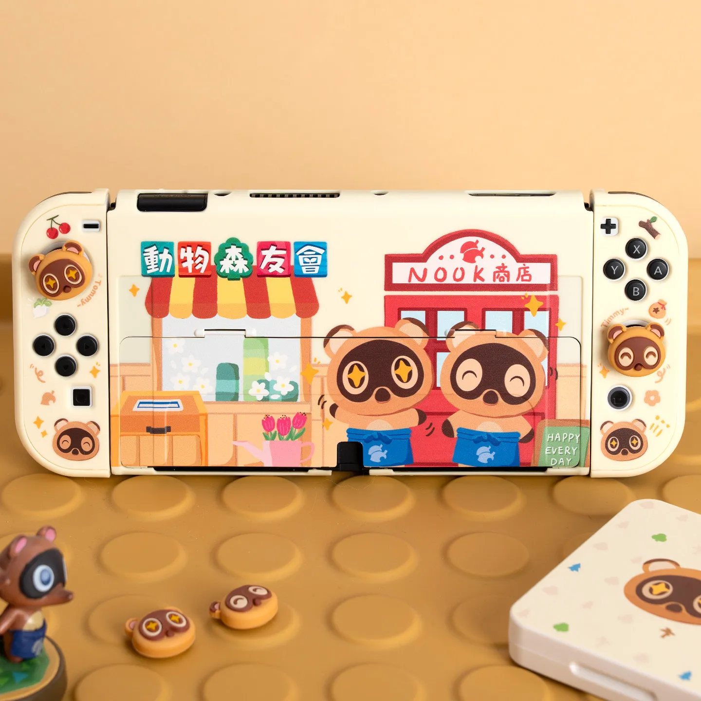 Фото Защитный чехол для Nintendo Switch 2 с милым мультяшным енотом, настраиваемый, для OLED и NS Lite, аниме-аксессуар, подарок на день рождения №3