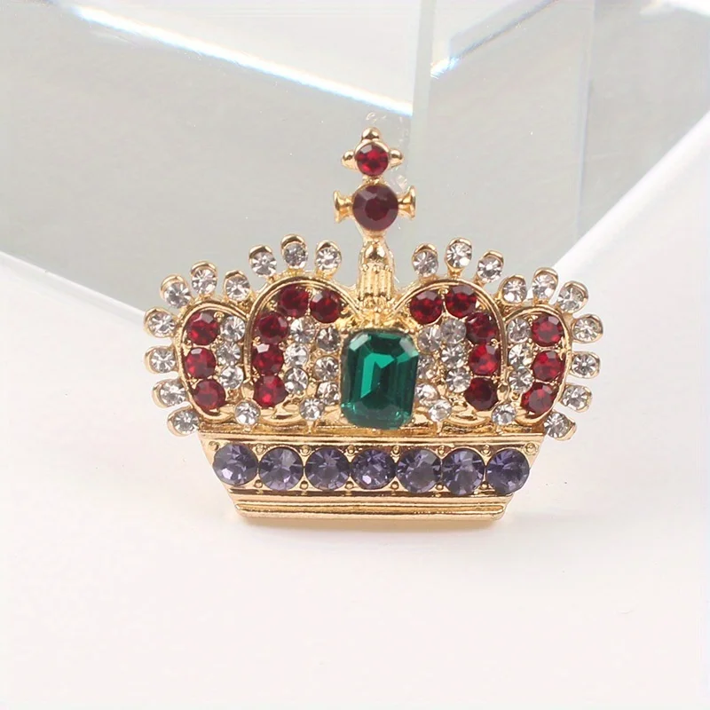 Женская брошь в виде короны цвет ассортименте