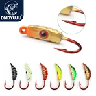 DNDYUJU Лидер продаж 4 шт.лот 23 мм1,5 г крючок для зимней рыбалки приманка для подледной рыбалки личинка червь металлическая приманка джиг 6 цветов Мини свинцовая приманка для рыбы