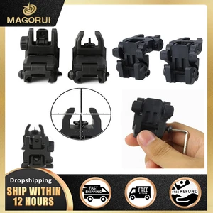 2 шт., тактический складной передний и задний Коллиматорный прицел