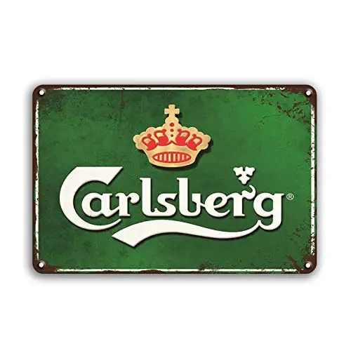 MeowPrint CarIsberg Beer manпещера винтажные металлические барные знаки жестяной знак 12x8