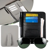 car sun visor organizer auto interior pocket organizer pu leather organizer pouch bag