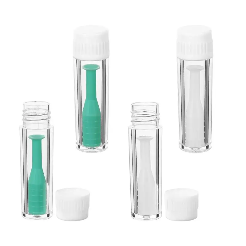 

4pcs Eye Care Contact Lenses Inserter Remover Silicone Soft Tip Tweezer Stick Wearing Tools Lens Accessories
