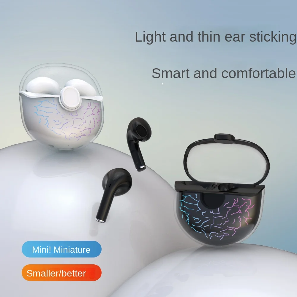 

NEW M6mini Cool Crack Light Bluetooth Headset TWS HD Call Wireless Headset HI-FI Music Earbuds Sports Running Headset
