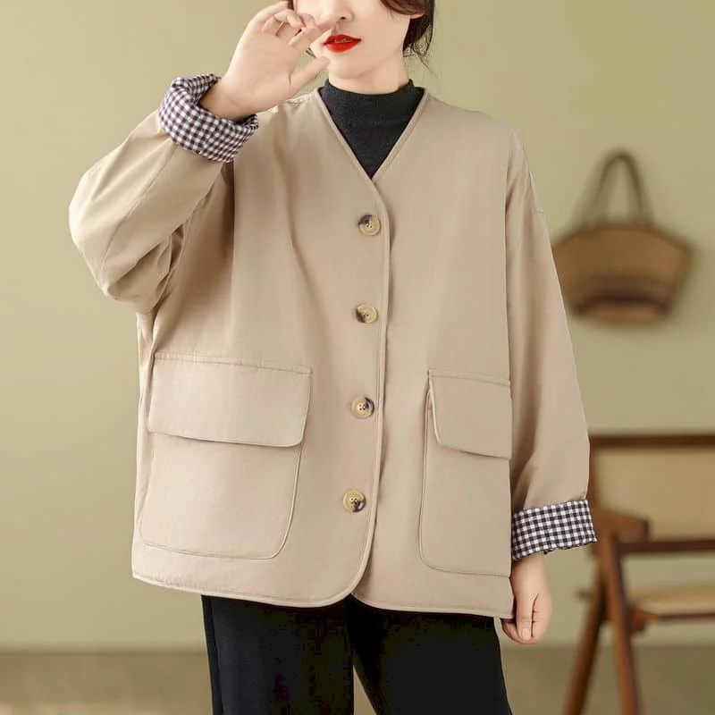 Блейзеры для женщин повседневные куртки с длинными рукавами и v-образным вырезом