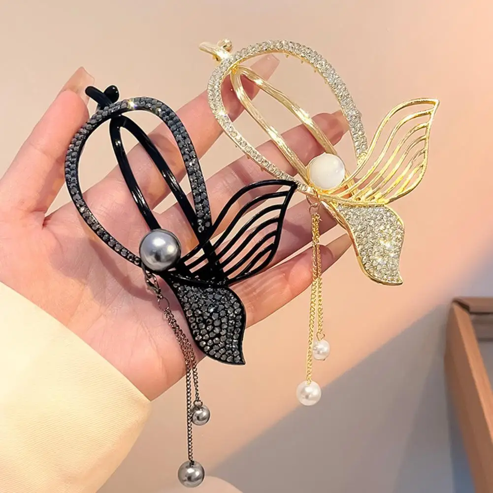 

Hair Claw Temperament Alloy Shining Rhinestone Irregular Fishtail Twist Hair Clip Headpiece Hair Clip Hair Accessories