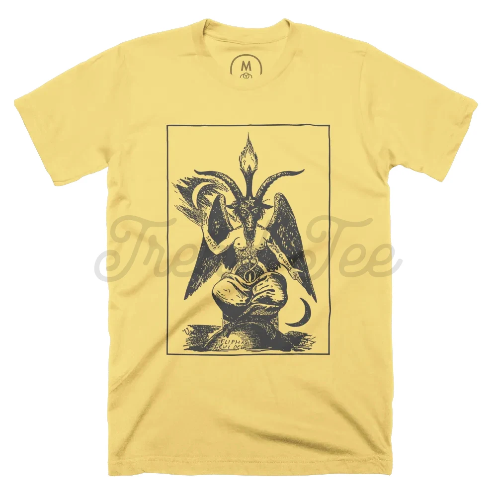 Мужская Повседневная футболка Baphomet от Eliphas Levi с круглым вырезом и коротким