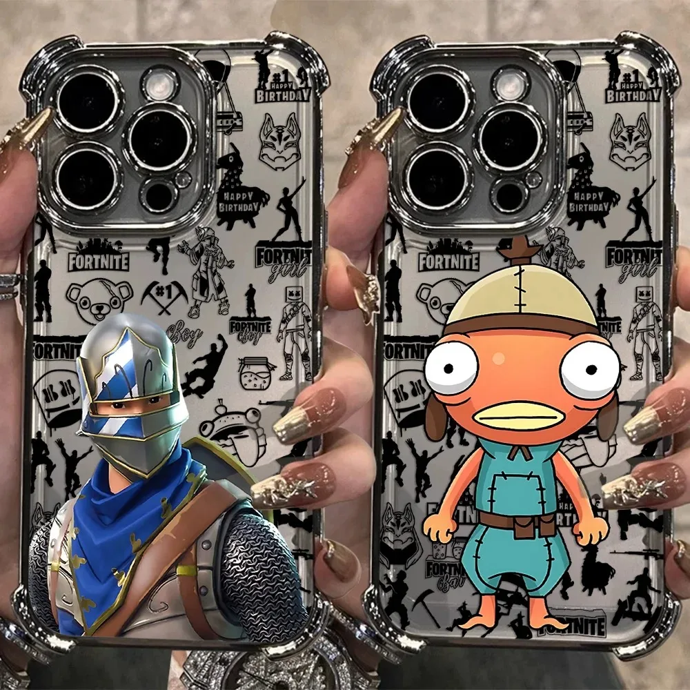Фото Популярный чехол для телефона F-Fortnites Plating для Oppo Reno15 Reno14 Reno13 Reno12 Reno11 Reno10 Reno8 Reno7 Z F T Pro Plus 4G 5G №1