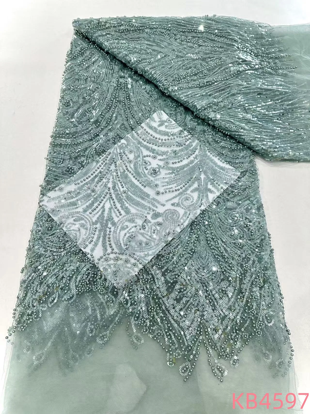 Кружевная ткань с золотыми бусинами высокое качество нигерийский тюль блестками