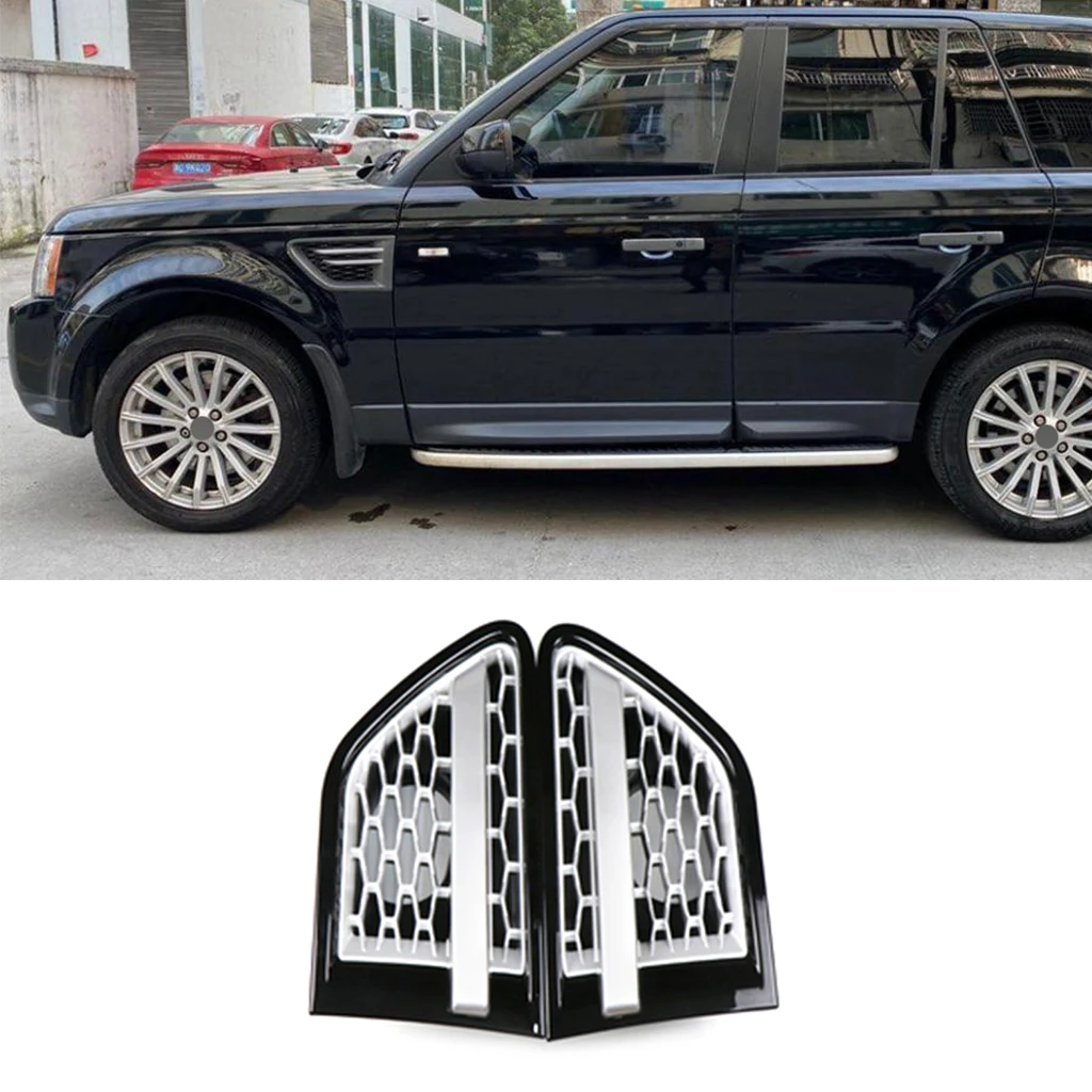 

2Pcs ABS Car Side Fender Air Intake Vent Grille Grill For Land Rover Range Rover Sport L320 2010 2011 2012 2013 Car Accessories