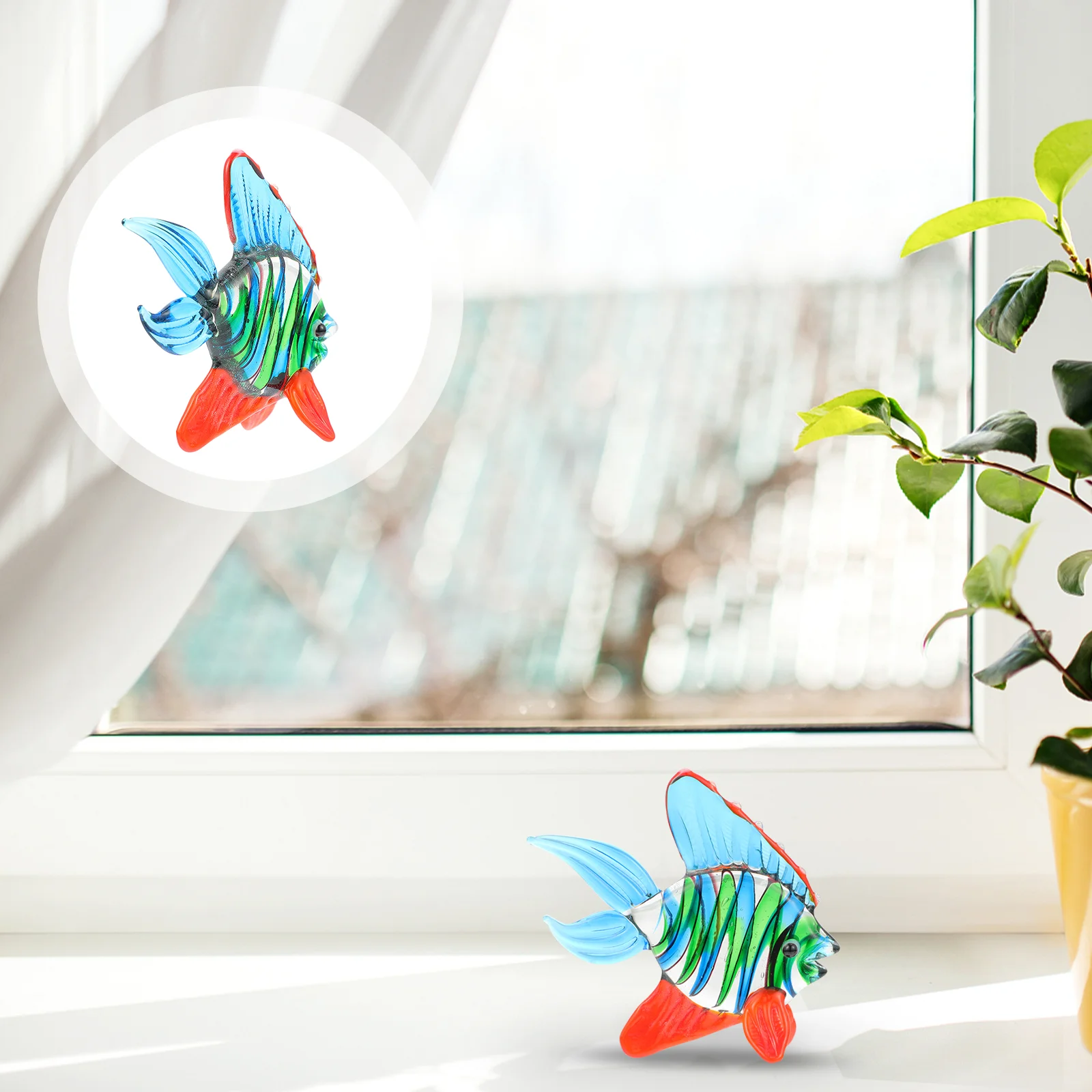 

Figurines Animal Figurine Decor Aquarium Decoration Ornament Statue Sea Crystal Home Blown Animals Ornaments Paperweight