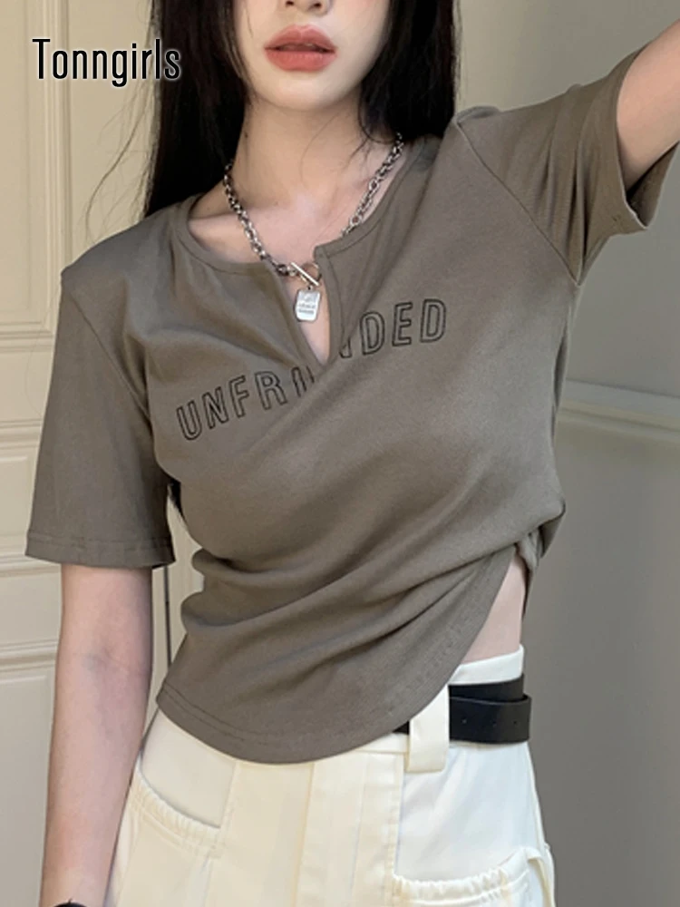 

Женская футболка tons футболка с рисунком на тему гранж, летняя, приталенная, с принтом в ретро-стиле граффити, с уличная одежда кроп-топ V-обра...