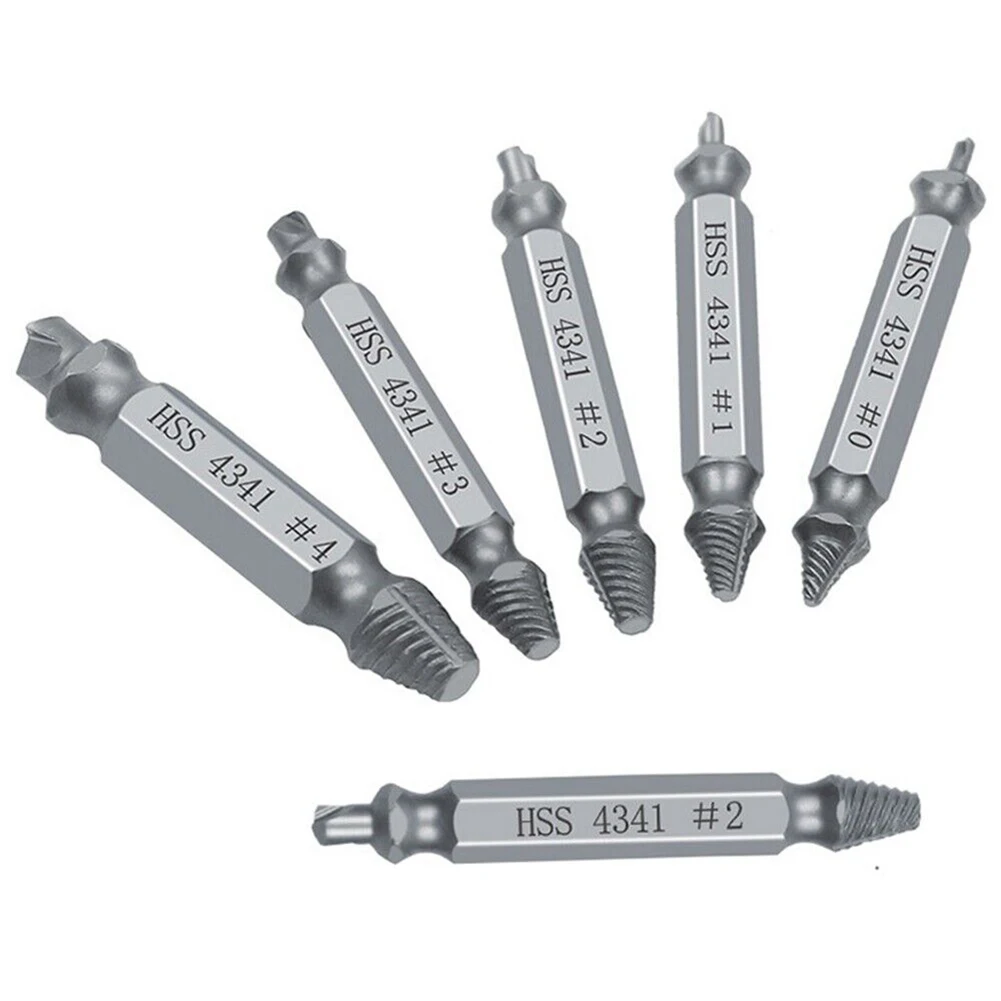 

Part Extractor Set Extractor Practical 6Pcs Accessories Bolt Stud Remover Damaged Screw Easy Out Set Brand New