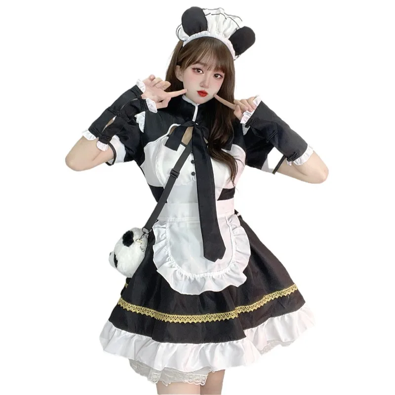

Косплей-игра на Хэллоуин, аниме, два размера, Сексуальное Милое Платье горничной, платье, Лолита, панда, женский костюм