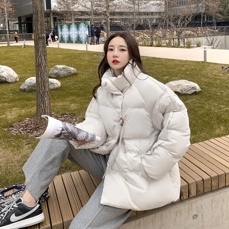 Cotton Jackets Warm Cotton-padded Parkas Women 2023 Winter New Down Coats Korean Style Sweet Loose Bread Puffer Jacket Short