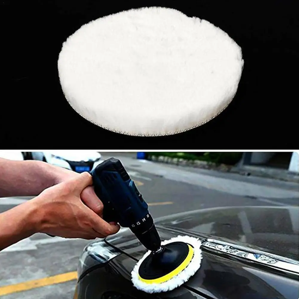 

3/4/5/6/7 Inch Car Polish Pad Disc Imitated Wool Soft Polishing Pad Auto Body Waxing Buffer Polisher Universal Care Tools 1Pcs