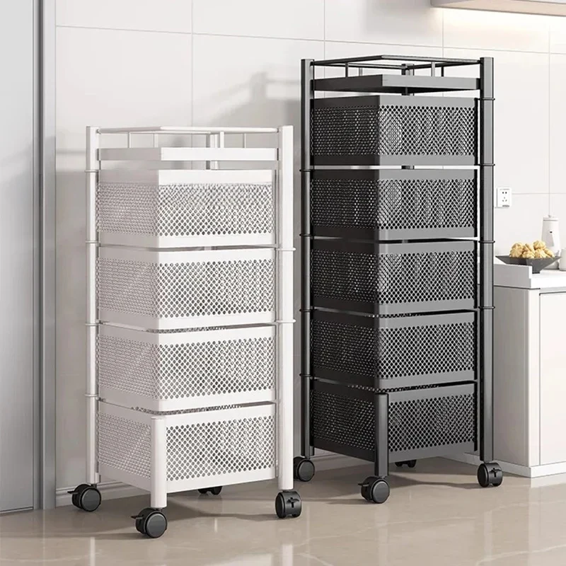 Органайзер-корзина для хранения покупок колесики стойка посуды Сервировочная