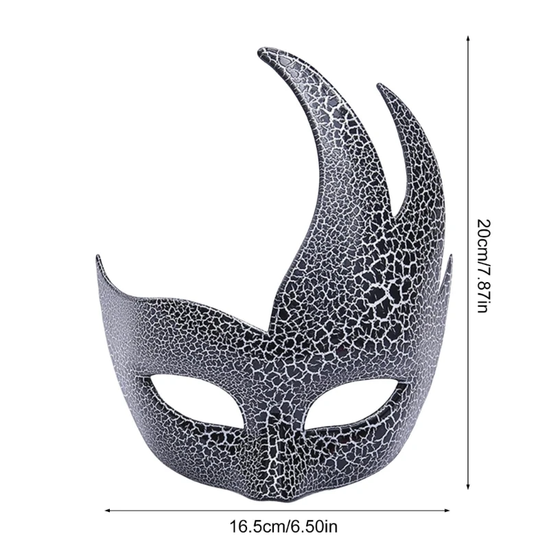 Маска для вечеринки на Хэллоуин Маскарадная маска Пламенная Полумаска лица