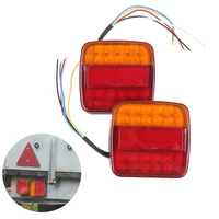26led submersible trailer lights stop tail turn signal lamp license number plate 2pcs trailer truck tail lights