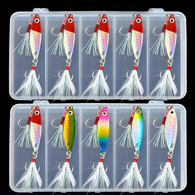 Fishing Lures Luya Bait Zinc Alloy Metal Vib Hard Bait 5pcs 7g 10g 15g 20g 25g Perch Warped Simulation Fake Bait Fishing Gear