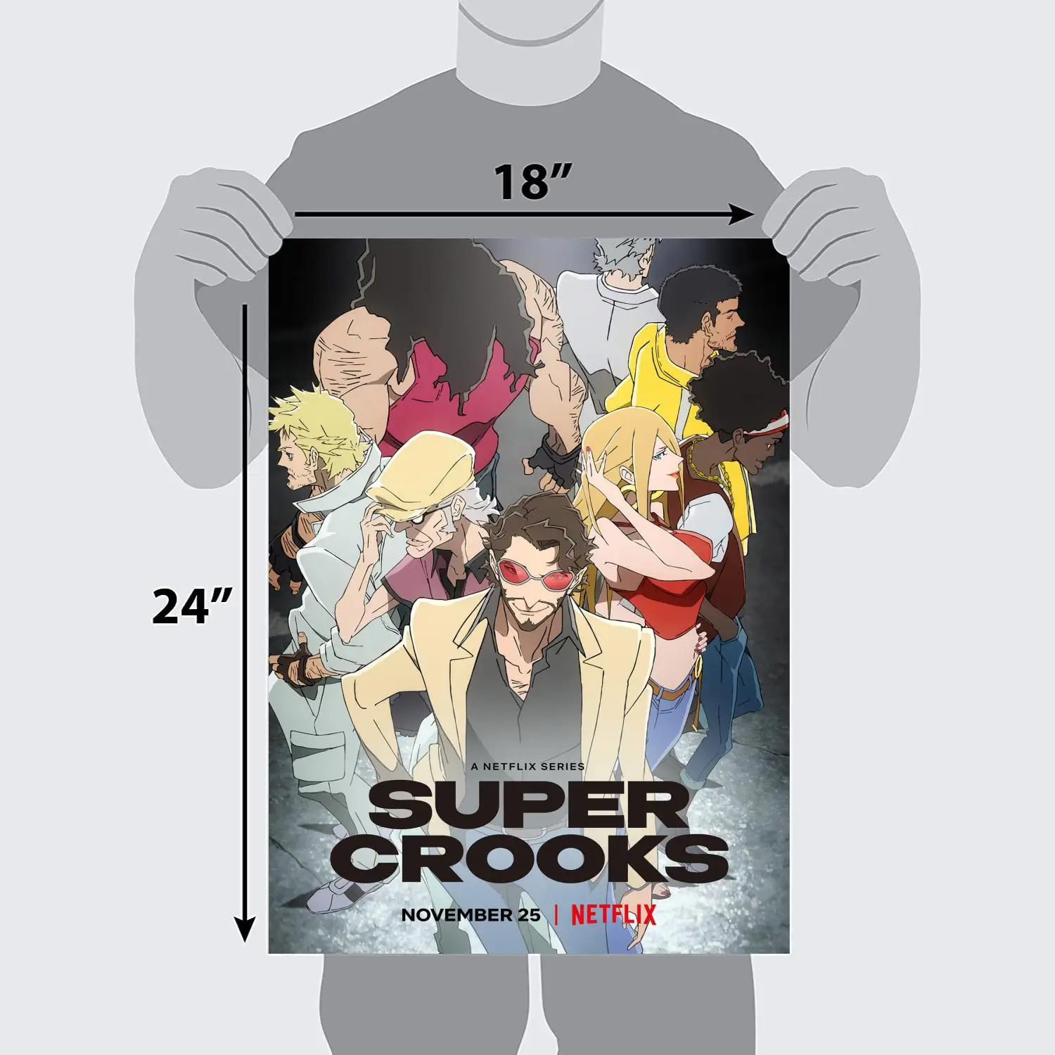 Супер кривые экшн-Аниме Netflix ТВ-шоу холст художественный плакат и Настенная