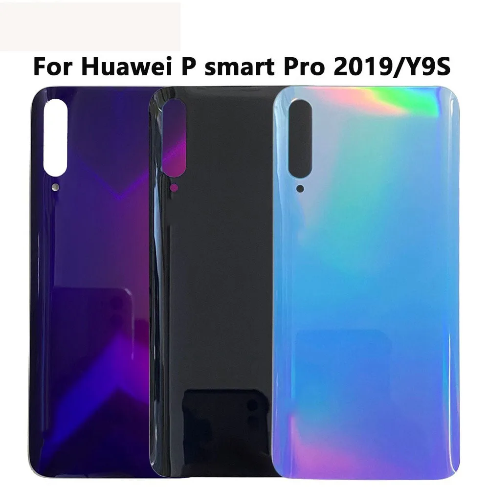 

10 шт., абсолютно новый чехол для аккумулятора Huawei Y9s, задняя крышка для Huawei P Smart Pro 2019, Задняя стеклянная крышка аккумулятора