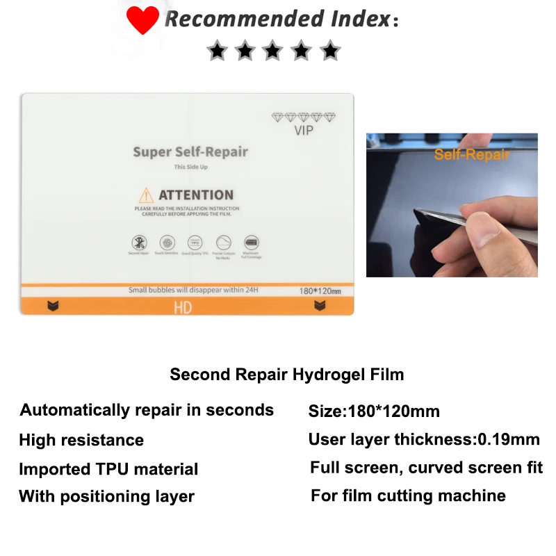 VORMIR 50pcs TPU Movies Hydrogel Film Screen Protector for Cutting Machine SS-890C Smartphone Glass Protective Films for Cut