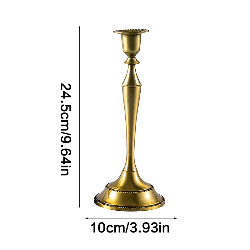 Metal Candle Holder Flower Vase Bronze Candelabra Fashion Wedding Stand Exquisite Candlestick Table Home Christmas Decor |