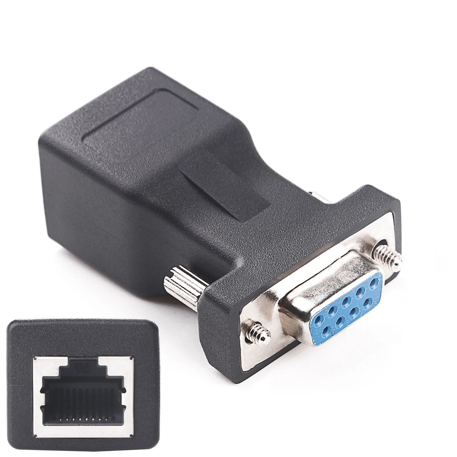 

Переходник с RJ45 на DB9, Серийный порт RS232 с COM на RJ45, переходник сетевого порта «штырь-гнездо»