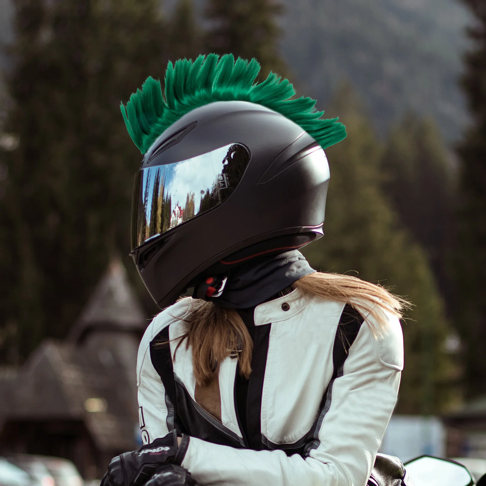 

Wig Helmet Mohawk Hair Cosplay Party Hairpiece Costume Halloween Sticker Patches Decoration Carnival Decals Wigs Ski S Male