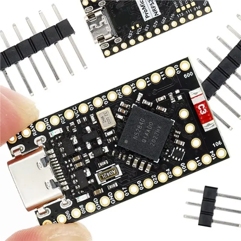 Фото Плата разработки A99E-10X NRF52840, совместимая с Nice Nano V2.0, Bluetooth, управление зарядкой, Promicro NRF52840 №5