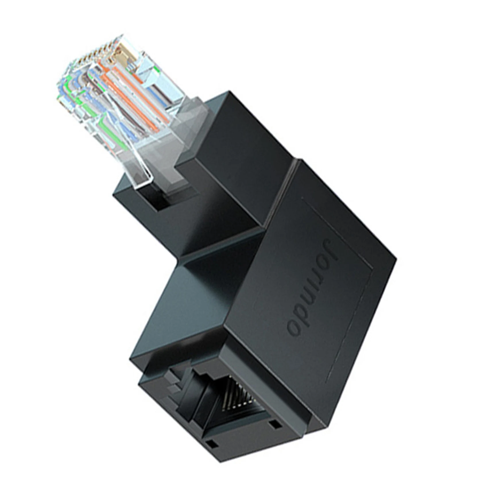 Ethernet-адаптер RJ45 штырь-гнездо Сетевой удлинитель 90 градусов правый изгиб для CAT5E