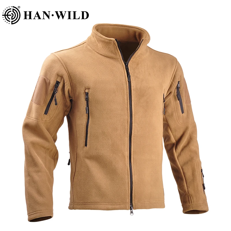 Mens Tactical Jackets Full-zip Up Outdoor Windproof Warm Wor
