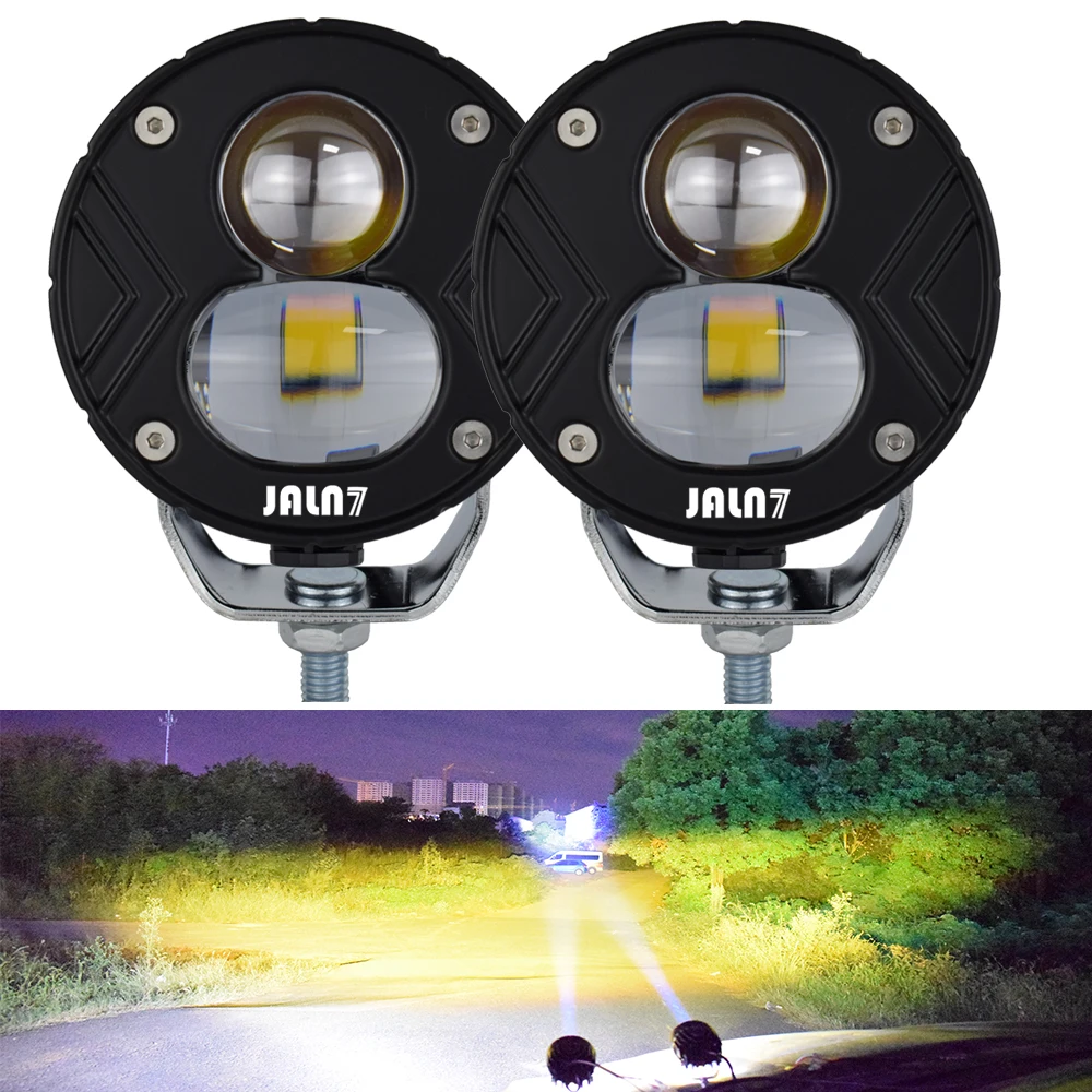 

JALN7 LASER LED Light car Driving MOTO ATV UTV Headlight 4x4 3Inch Fog Lamp Offroad Lada 4WD Projector Lens