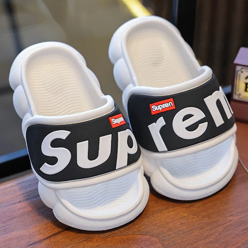 Детские летние тапочки для мальчиков Новинка домашние Нескользящие на ощупь