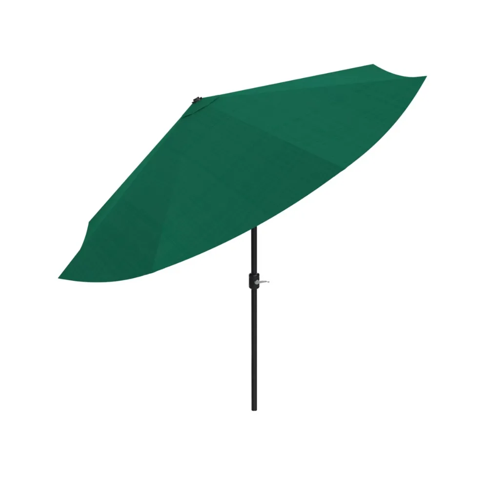 

10-Foot Auto Tilt Patio Umbrella, Hunter Green Durable and Sturdy Sunshade for Easy Assembly and Multiple Purposes