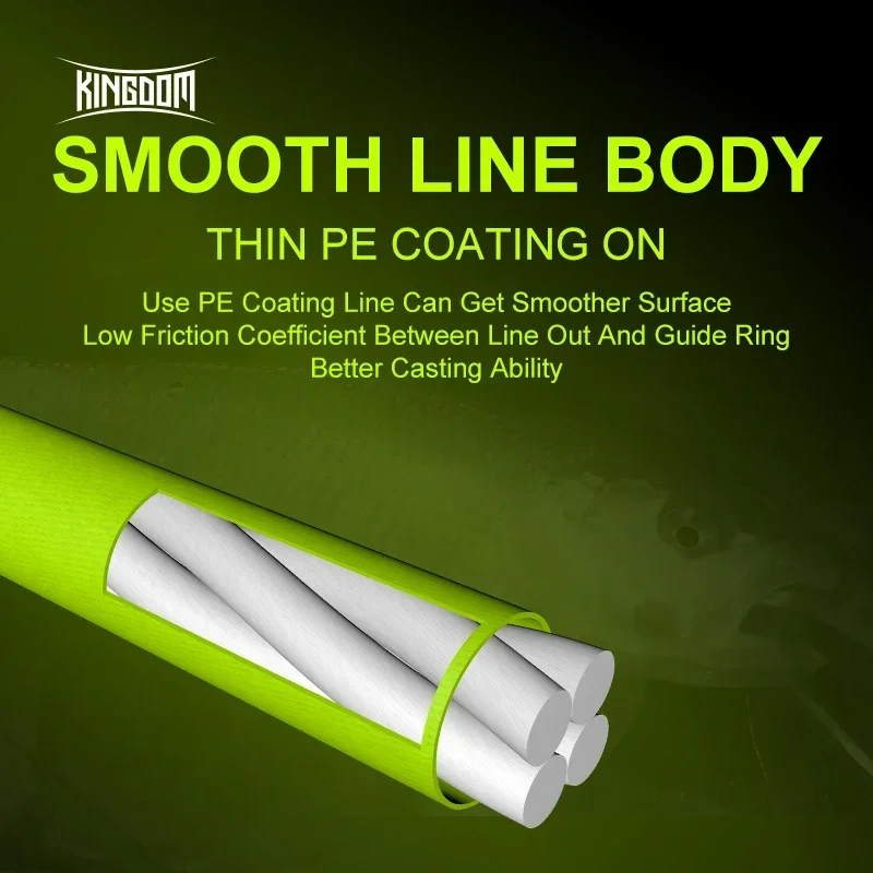 Рыболовные лески Kingdom Micro Fly THINNER 150 м 4 нити плетеный полиэтиленовый японский набор