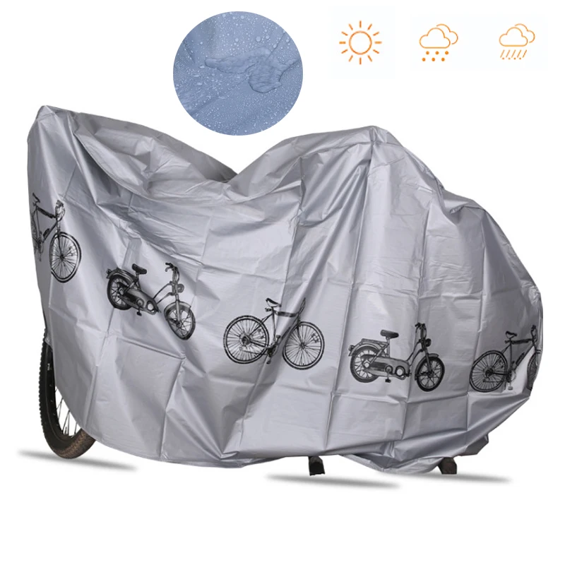 

ZK50 Bicycle Cover Bike Rain Cover PEVA 110x200cm Dust Cover Sun Protection Sunshade MTB Mountain Bike Motorcycle All Seasons