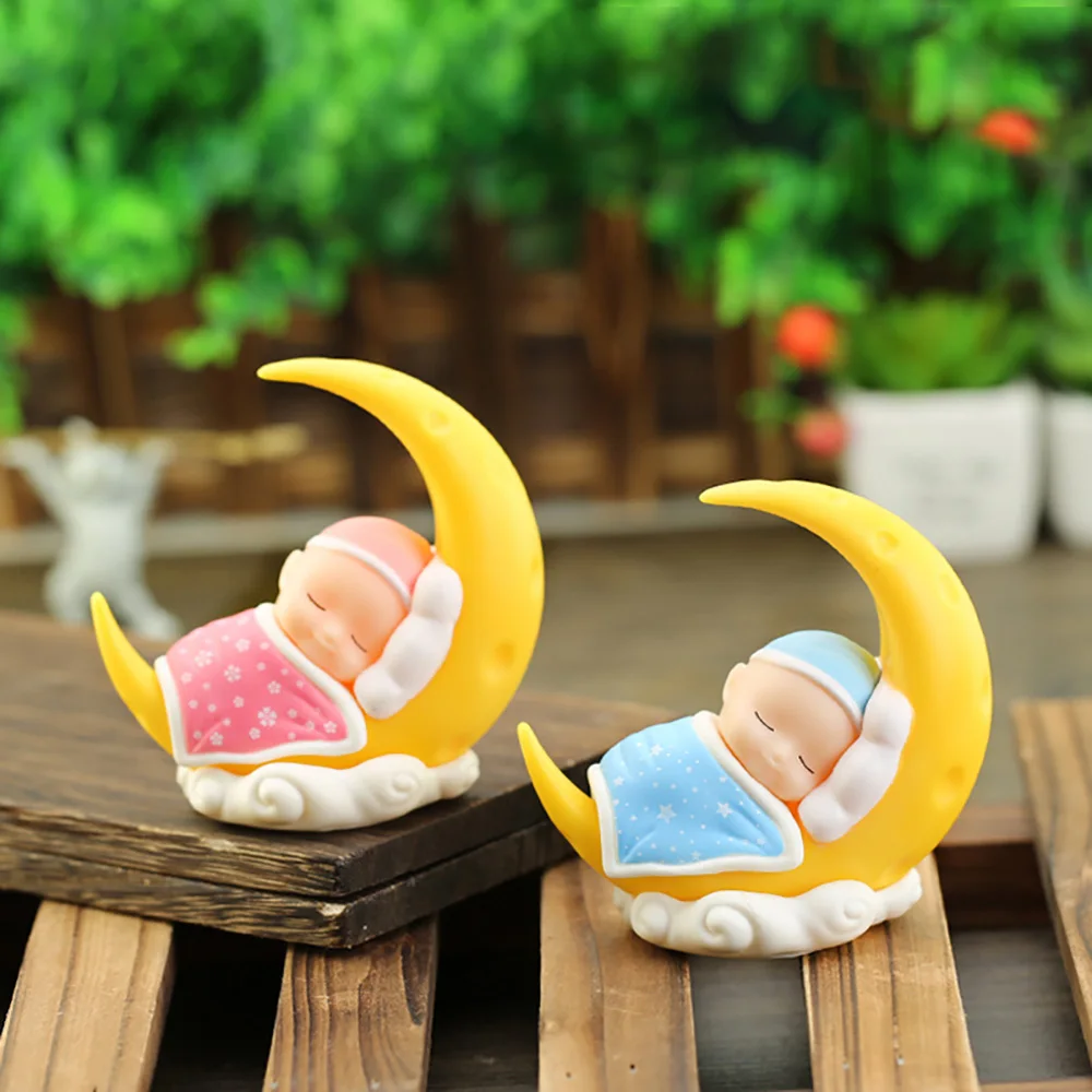 

10cm Anime Figures Moon Baby Statue Birthday Cake Topper Car Dashboard Ornament Holiday Gift Bag Decoration Cartoon Kid Toys