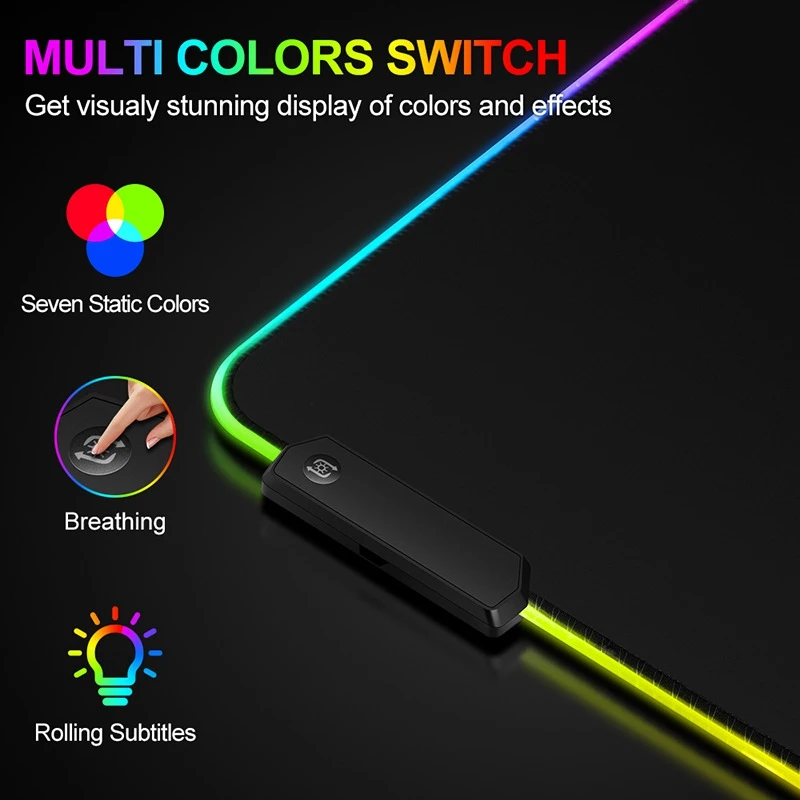 

LED light-emitting mouse pad to increase the gaming computer notebook RGB magic color large table pad