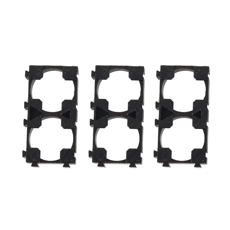 

80X 18650 Lithium Battery Double Holder Bracket For DIY Cell Pack Black