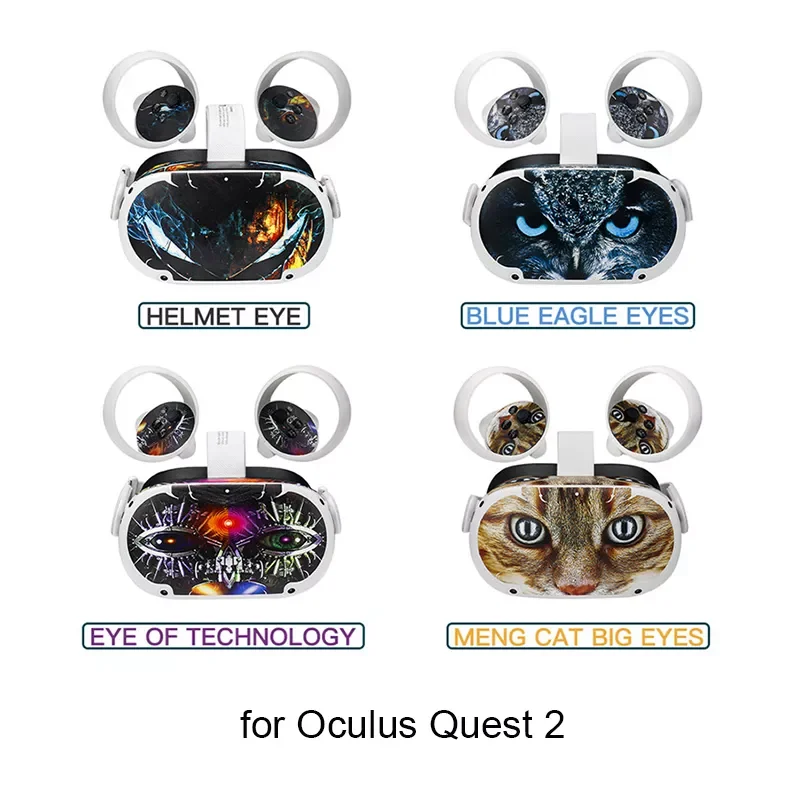 

Skin Sticker for Oculus Quest 2 VR Headset Controller PVC Decals Scratch-proof Protective Cover Virtual Reality Accessories