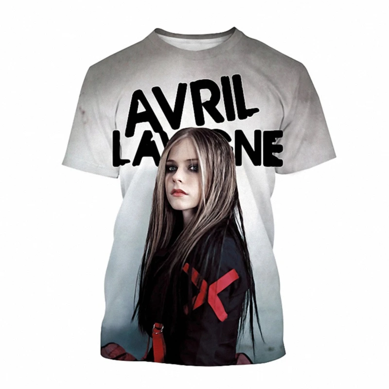 

2023 Avril Lavigne 3D Printed T-shirts Men Women Summer Fashion Casual Short Sleeve Singer Harajuku Streetwear Oversized T Shirt