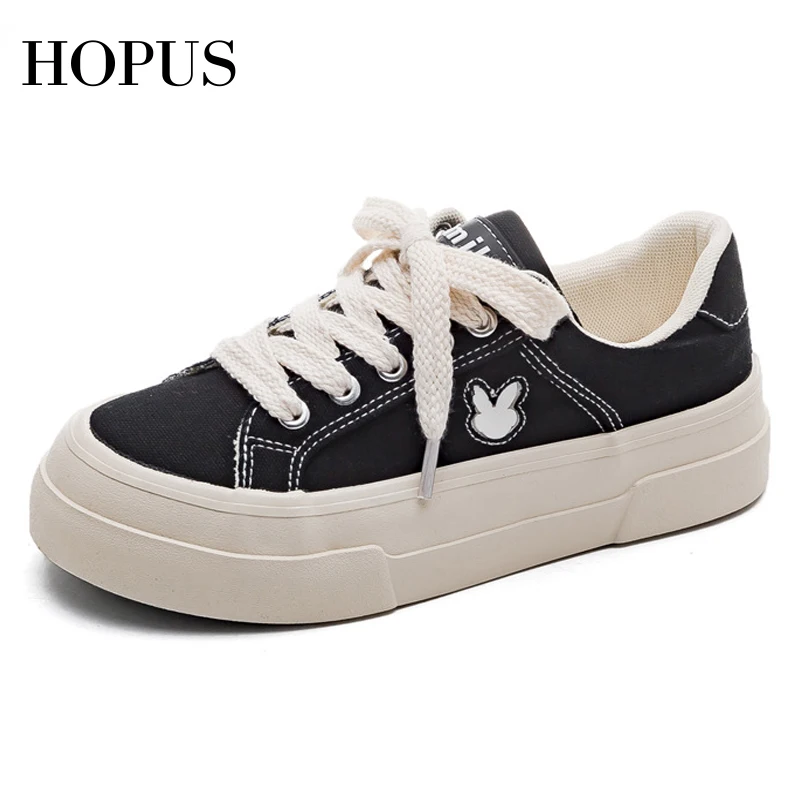 

Женские кроссовки HOPUS на вулканизированной подошве, летние модные дышащие женские холщовые кроссовки, удобная женская обувь, новинка 2023, Симпатичные кроссовки в Корейском стиле