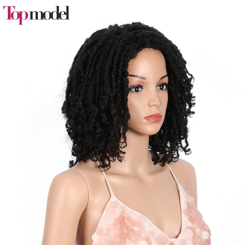 Парик для верховой модели Dreadlock Плетеный парик твист черный коричневый Короткие