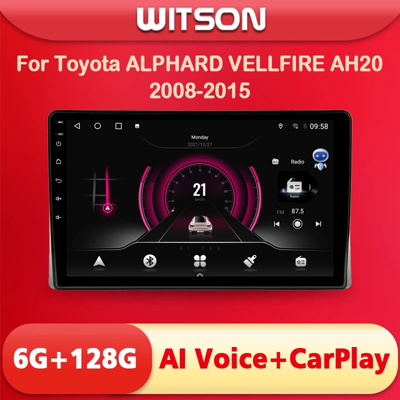 Автомобильная Мультимедийная система WITSON AI VOICE Android 11 для Toyota ALPHARD VELLFIRE AH20 2008 2009 2010