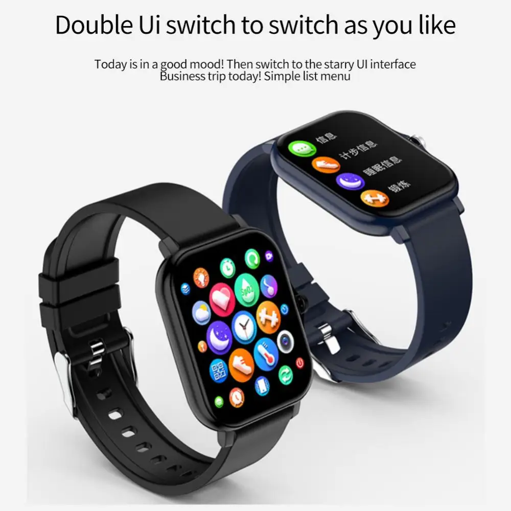 

Soft Smart Watch Full Screen Touch Full Touch 1.69 Inch Sport Watch Smart Bracelet Smartwatch For Android Ios