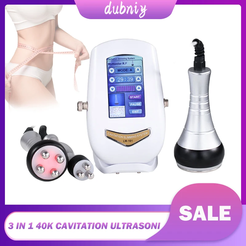3 IN 1 40K Cavitation Ultrasonic Body Slimming Machine RF Beauty Device Facial Massager Skin Tighten Face Lifting