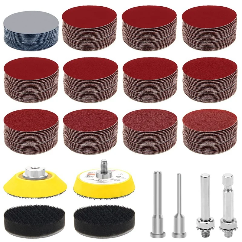 

Sanding Discs Pad Kit Die Grinder Sanding Disc Sander Attachment 2Inch For Drill Sanding Attachment Include 60-3000 Grit
