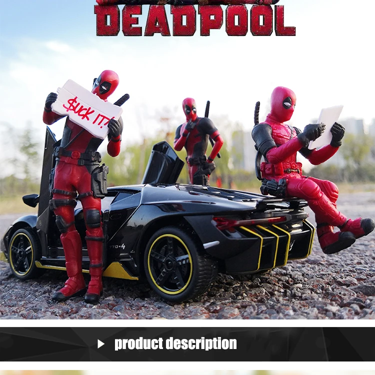 

Car Interior Decoration Animation Movie Deadpool Hanging Double Knife Desk